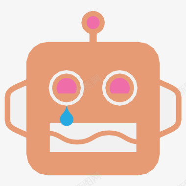 机器人哭泣图标图标