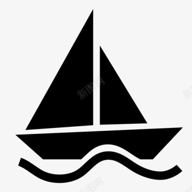 帆船水上运动船图标图标