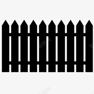 篱笆花园户外图标图标