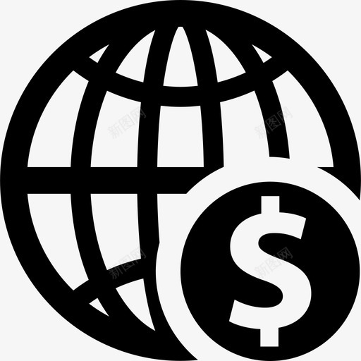 带有美元符号商业人力资源的球体图图标svg_新图网 https://ixintu.com 人力资源的球体图 商业 带有美元符号