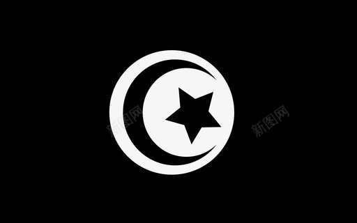 突尼斯国旗国家月亮图标图标