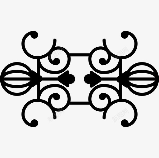 装饰对称形状花卉图标svg_新图网 https://ixintu.com 形状 花卉设计 装饰对称设计