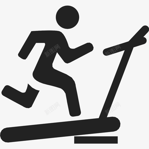 健身房健身跑步机图标svg_新图网 https://ixintu.com 健身 健身房 跑步 跑步机 运动 锻炼