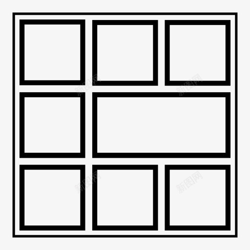 8瓷砖笔划框架正方形面板图标svg_新图网 https://ixintu.com 8瓷砖笔划框架 仪表板布局 布局仪表板 布局网格 布局设计 正方形 网格布局 设计布局 面板