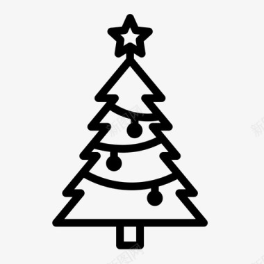 圣诞树圣诞快乐圣诞装饰品图标图标