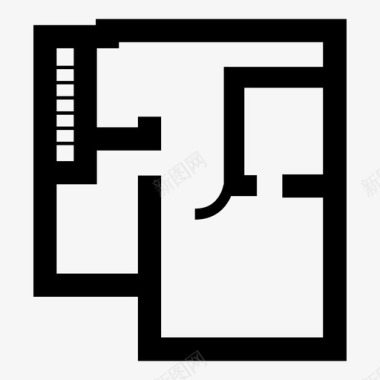 平面图结构房屋图标图标