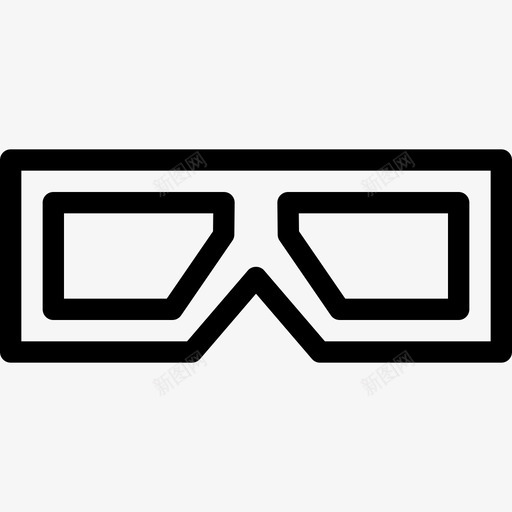 3d眼镜三维形状图标svg_新图网 https://ixintu.com 3d眼镜 三维 娱乐 形状 插图 电影 电影院 眼镜 线图标 视频 设计