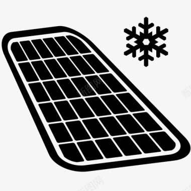 防雪太阳能板可持续太阳能图标图标