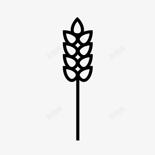 小麦种植收获图标svg_新图网 https://ixintu.com 农业 农作物 农场 小麦 收获 种植 草 谷物