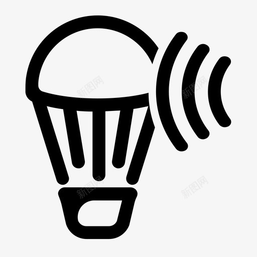 无线led无线控制智能家居图标svg_新图网 https://ixintu.com 无线led 无线控制 智能家居 灯具 灯泡 照明 节能