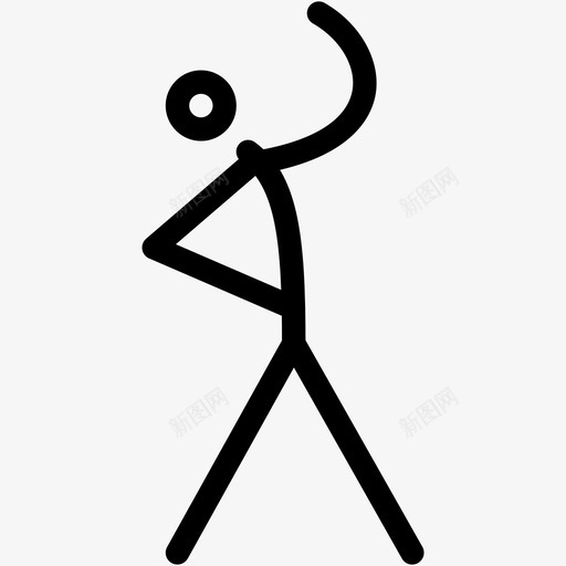 健美操健身伸展图标svg_新图网 https://ixintu.com 个人运动 人物 人类 伸展 健美操 健身 形状 手臂和腿部伸展运动瑜伽 标志 线条图标 运动