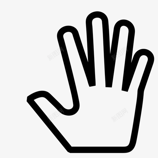 手手手势手五个手指图标svg_新图网 https://ixintu.com 五个手指 五个手指手势 伸出的手 手 手五个手指 手伸 手势 手手势 抓