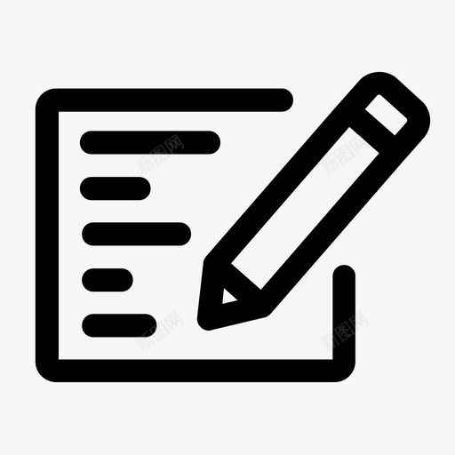铅笔书写登记表图标svg_新图网 https://ixintu.com 书写 写作 填写 文件 登记 登记表 联系方式 铅笔