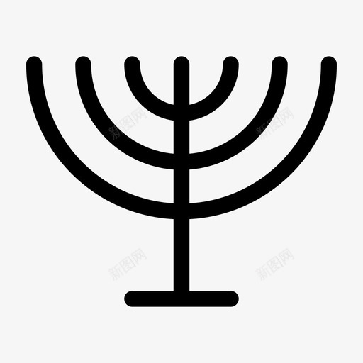 烛台犹太节日图标svg_新图网 https://ixintu.com 光明节 奉献节 希伯来语 庆祝 烛台 犹太 节日 蜡烛