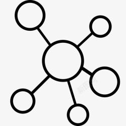 分子结合脱离分子网络连接图标高清图片