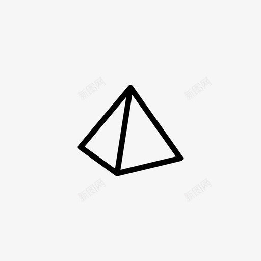 金字塔简化侧面图标svg_新图网 https://ixintu.com 侧面 四面体 多面体 小 小&简单 尺寸 微小 极简 简化 简单 结构 金字塔