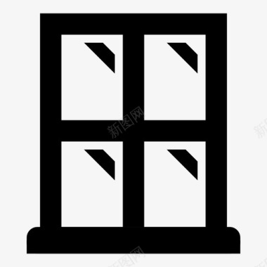窗户框架玻璃图标图标