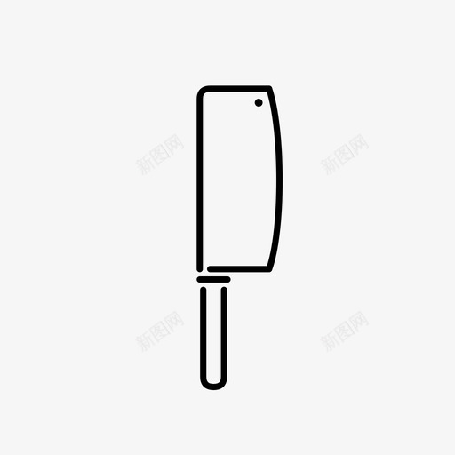 切肉刀剁碎切割图标svg_新图网 https://ixintu.com 刀 切割 切肉刀 剁碎 厨房 工具 盘子 餐具