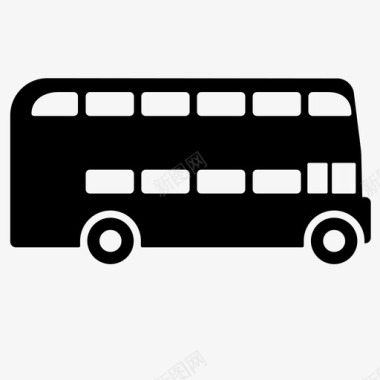 双层巴士交通工具公共交通图标图标