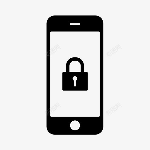 锁定电话技术智能手机图标svg_新图网 https://ixintu.com iphone 交互式设备 手持设备 技术 智能手机 移动电话 锁定电话