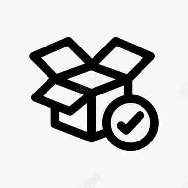dropbox硬纸盒复选标记图标图标