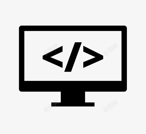 代码网页软件图标svg_新图网 https://ixintu.com css html 代码 前端 开发人员 监视器 编码 编程 网页设计 计算机 软件