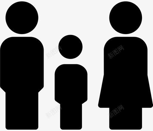 家庭符号实心图标svg_新图网 https://ixintu.com 关系 女 实心图标 家庭 家庭标志 形状 标志 标志和符号实心 男 符号 设计