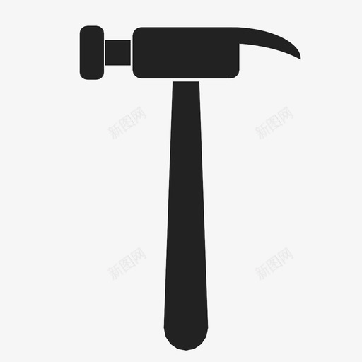锤子建造固定图标svg_新图网 https://ixintu.com 固定 工具 建造 锤子