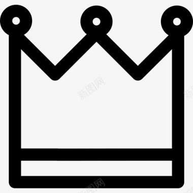 皇冠变体有三角形尖端和圆形轮廓皇冠图标图标