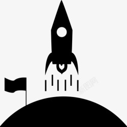 升空火箭太空旅行宇宙飞船图标高清图片