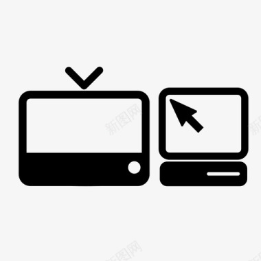 多屏幕体验用户电视与pc图标图标