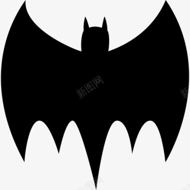 蝙蝠黑轮廓动物随机图标图标