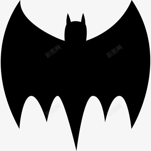 蝙蝠黑轮廓动物随机图标svg_新图网 https://ixintu.com 动物 蝙蝠黑轮廓 随机图标