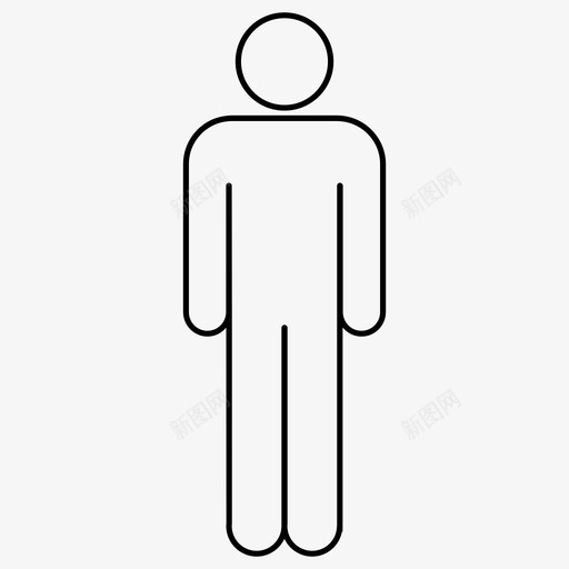 男人身材人图标svg_新图网 https://ixintu.com 人 女人 男人 站着 身材