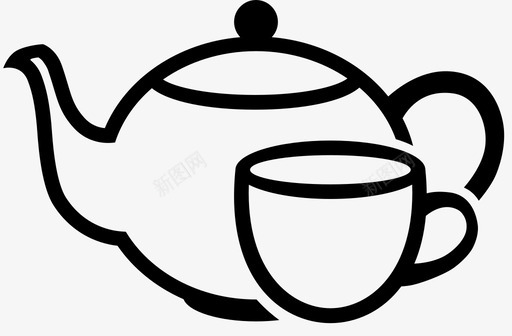 茶壶饮料杯子图标svg_新图网 https://ixintu.com 杯子 茶logo 茶壶 茶时间 饮料