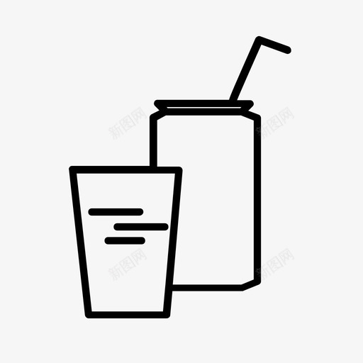 饮料罐头玻璃杯图标svg_新图网 https://ixintu.com 玻璃杯 罐头 饮料