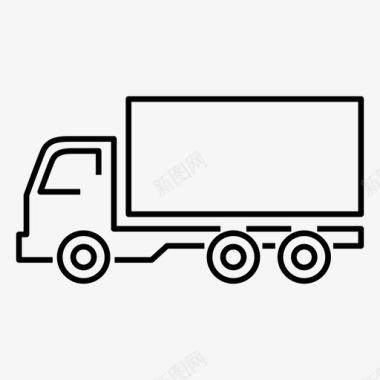 卡车运输方式旋转图标图标