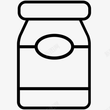 罐子瓶子早餐图标图标