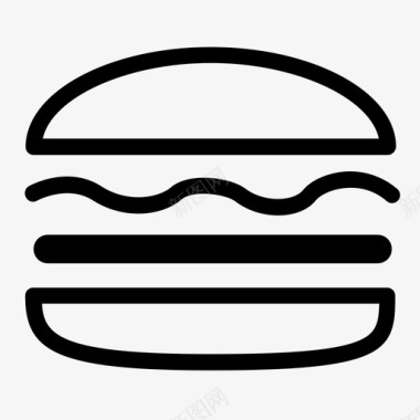 汉堡营养餐图标图标