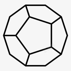 正十二面体十二面体正十二面体多面体图标高清图片