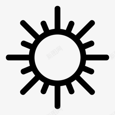 太阳天气预报温暖图标图标