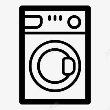 洗衣机家用电器组装图标图标