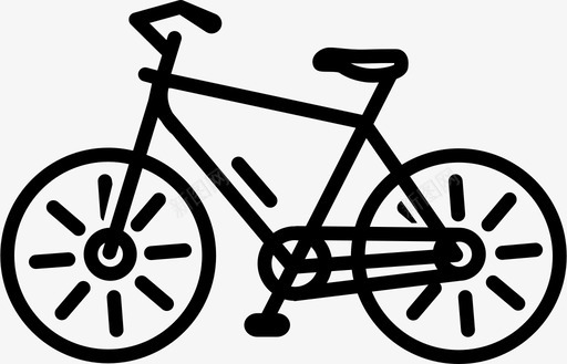 骑自行车骑车通勤图标图标