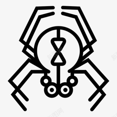 蜘蛛幽灵恐怖图标图标
