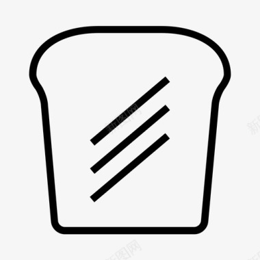 烤面包小麦面包早餐图标图标