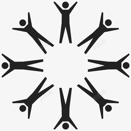 社区圈子人群图标svg_新图网 https://ixintu.com 人员 人群 共享 圈子 社交 社区 群体