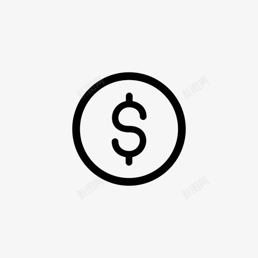 硬币简单图标支付svg_新图网 https://ixintu.com 支付 极简图标 极简设计 用户界面 用户界面线图标 硬币 简单图标 钱