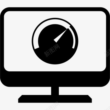 带仪表数据的台式电脑屏幕图标图标