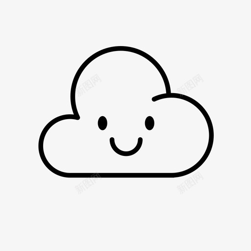 云气象雾图标svg_新图网 https://ixintu.com 云 天空 存储 微笑 成功 服务器 气象 烟雾 蒸汽 雾