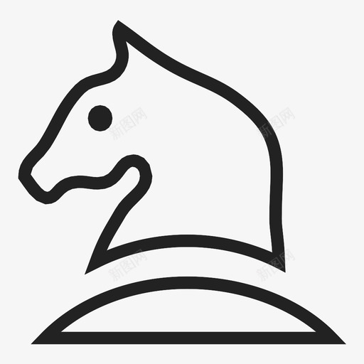 骑士战略轮廓图标svg_新图网 https://ixintu.com 战略 棋子 游戏 轮廓 骑士 骑士棋子 骑士象棋 骑士轮廓